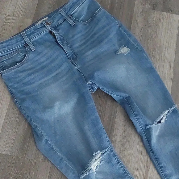 MADEWELL CURVY HIGH RISE SKINNY JEANS SOFT STRETCHY SZ 33 flawed - Picture 3 of 8